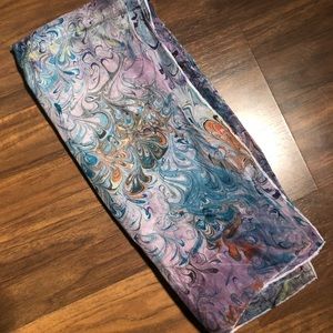 Hand painted silk scarf